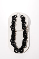 Rubber Chain with CZ-encrusted Clasp