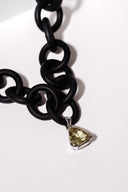 Rubber Chain with Triangle Lemon Topaz