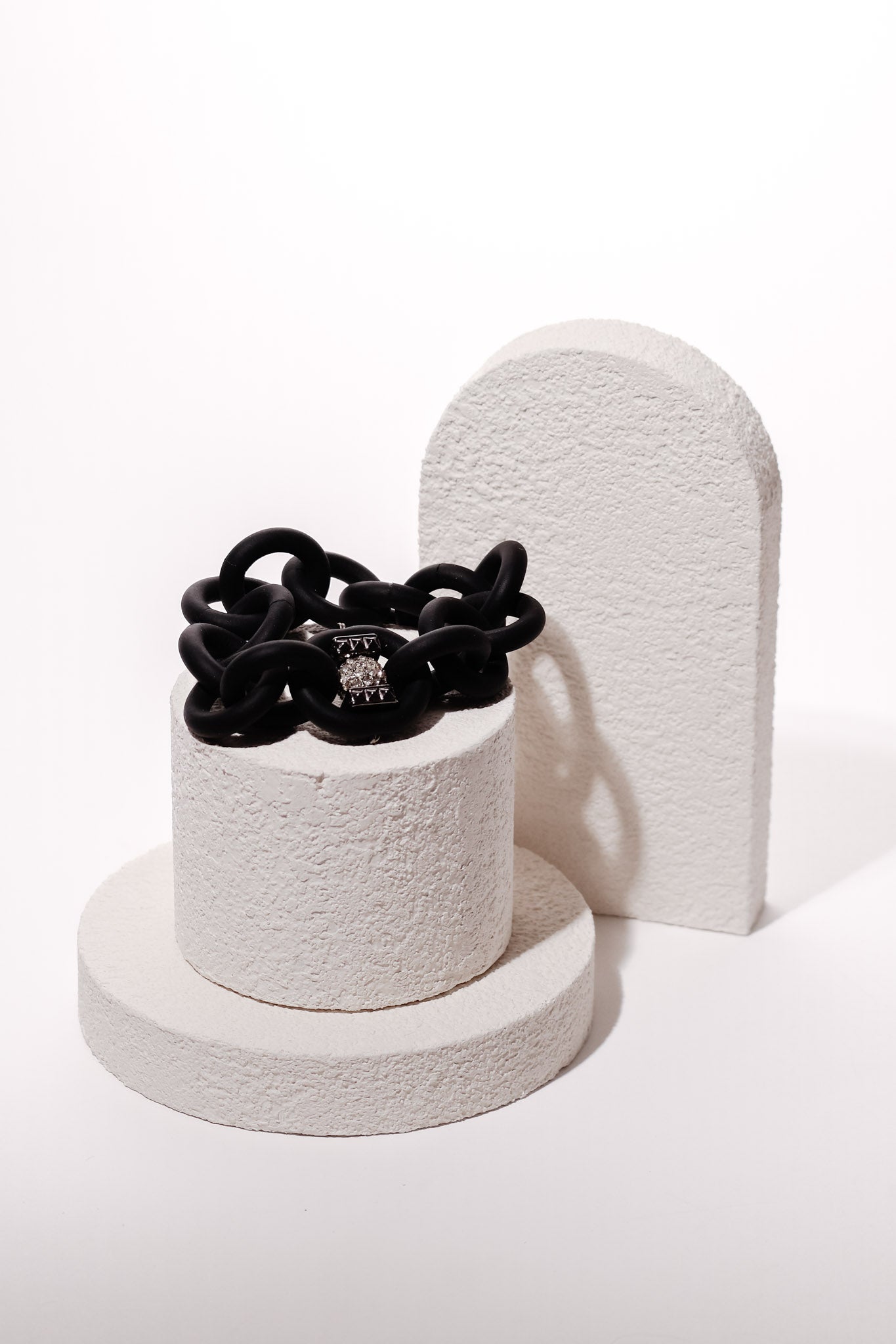 The Strongest Link Bracelet with CZ & Gun metal Beads