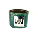 FISH LEATHER CUFF WITH METAL CLOSURE. by NYET Jewelry.