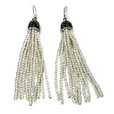 Roaring 20s Crystals, pearls tassel earrings