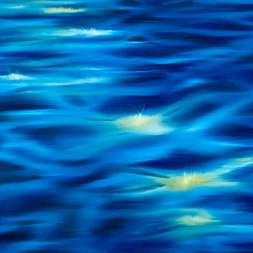 ocean reflections oil painting by Delphine Pontvieux  Edit alt text square shot