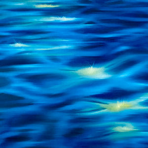 ocean reflections oil painting by Delphine Pontvieux