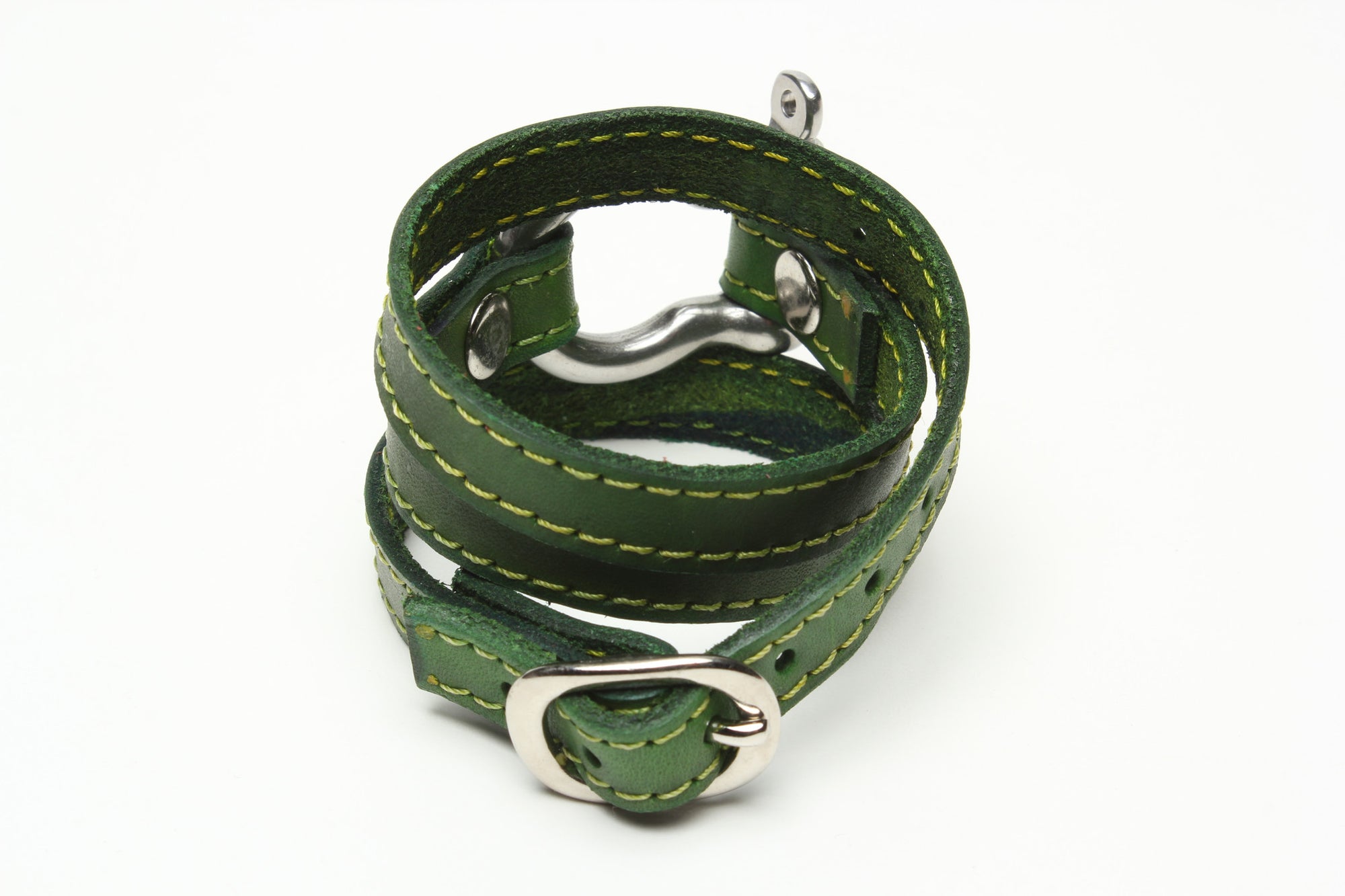 TRIPLE WRAPAROUND LEATHER BRACELET by nyet jewelry.