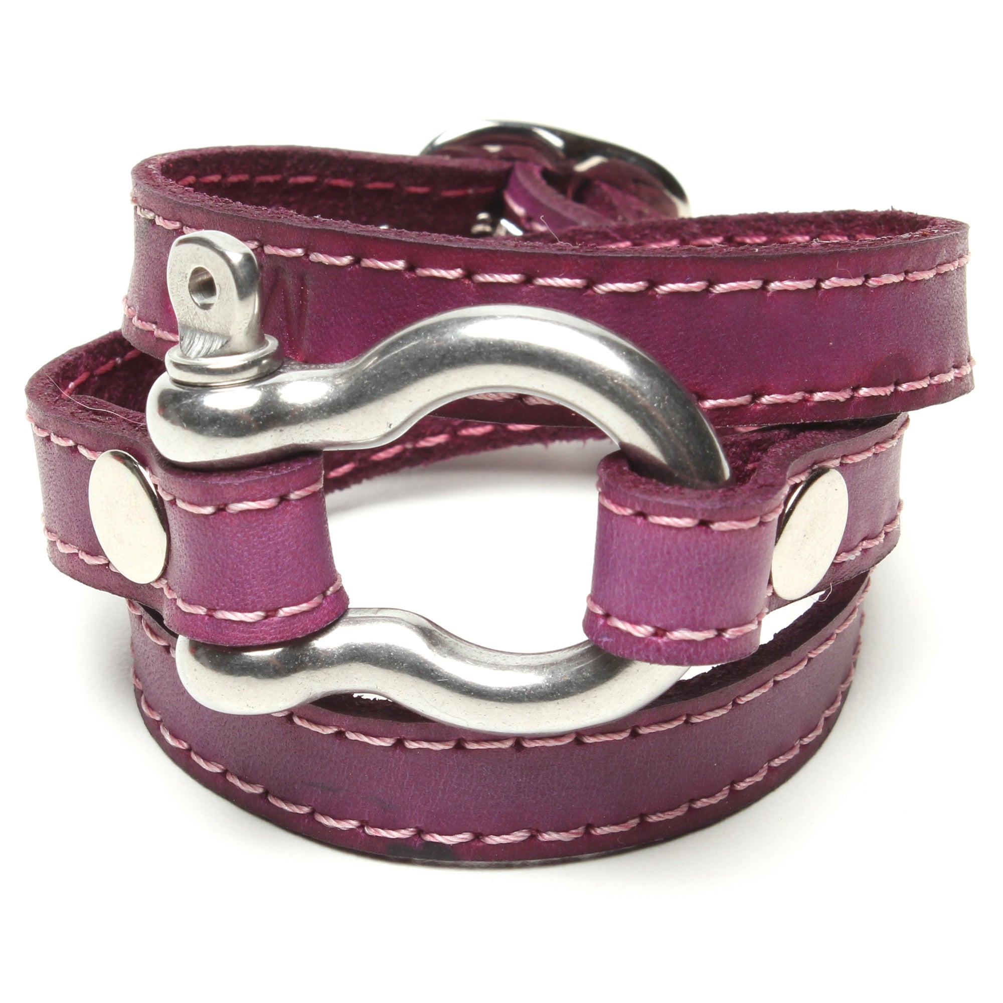 TRIPLE WRAPAROUND LEATHER BRACELET by nyet jewelry.