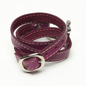 TRIPLE WRAPAROUND LEATHER BRACELET by nyet jewelry.