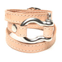 TRIPLE WRAPAROUND LEATHER BRACELET by nyet jewelry.