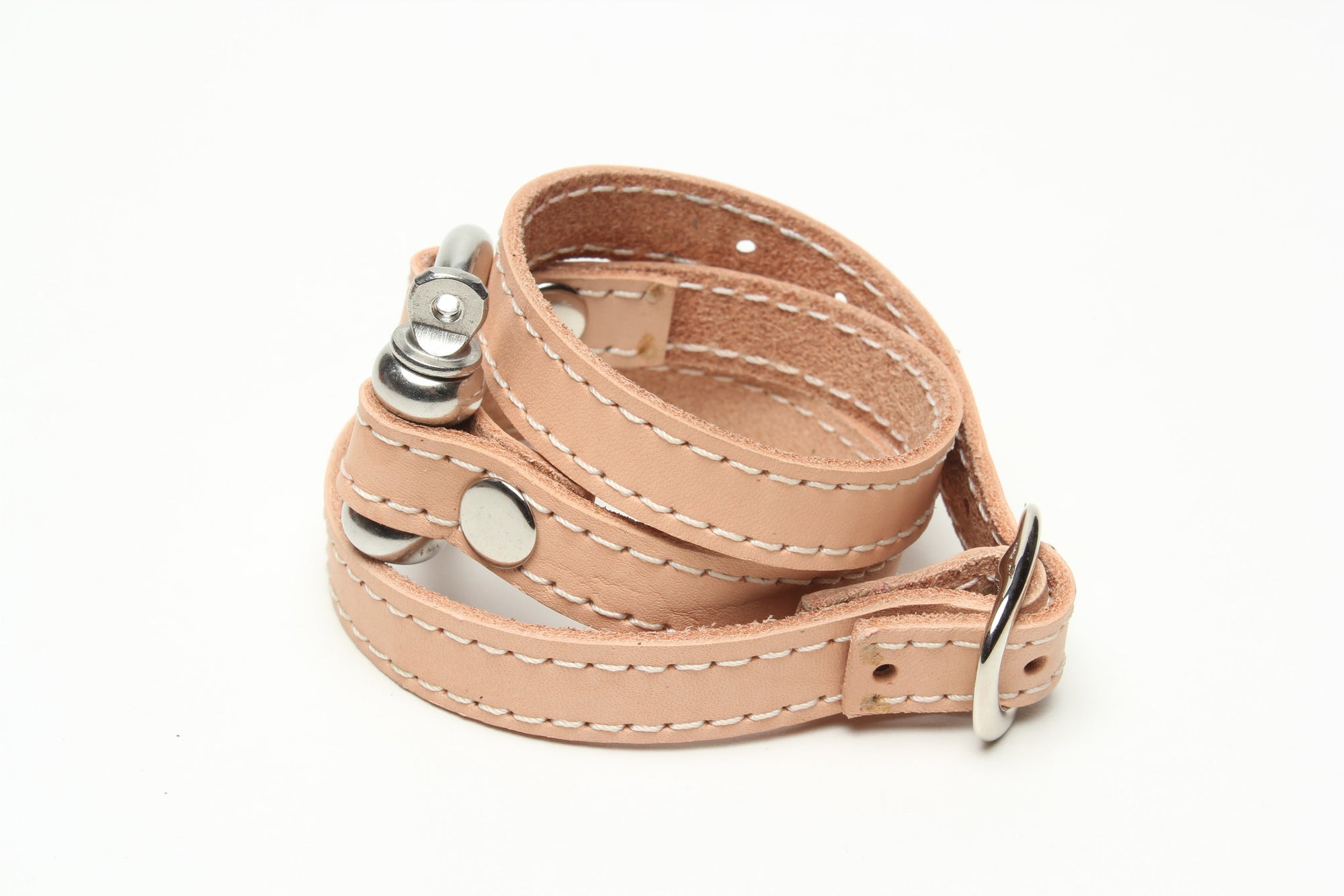 TRIPLE WRAPAROUND LEATHER BRACELET by nyet jewelry.