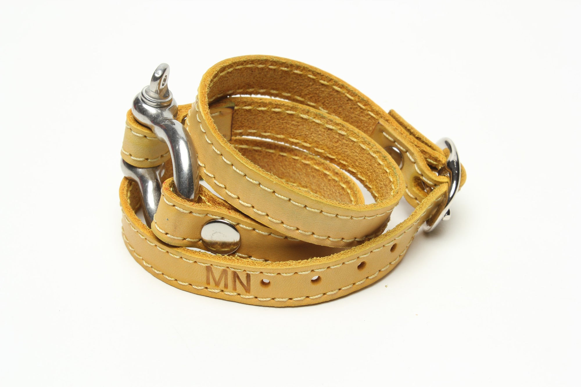 TRIPLE WRAPAROUND LEATHER BRACELET by nyet jewelry.