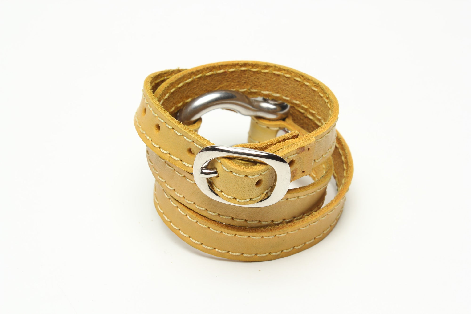 TRIPLE WRAPAROUND LEATHER BRACELET by nyet jewelry.