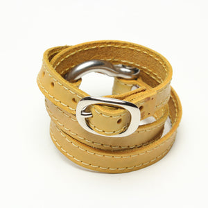 TRIPLE WRAPAROUND LEATHER BRACELET by nyet jewelry.