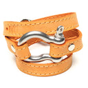 TRIPLE WRAPAROUND LEATHER BRACELET by nyet jewelry.