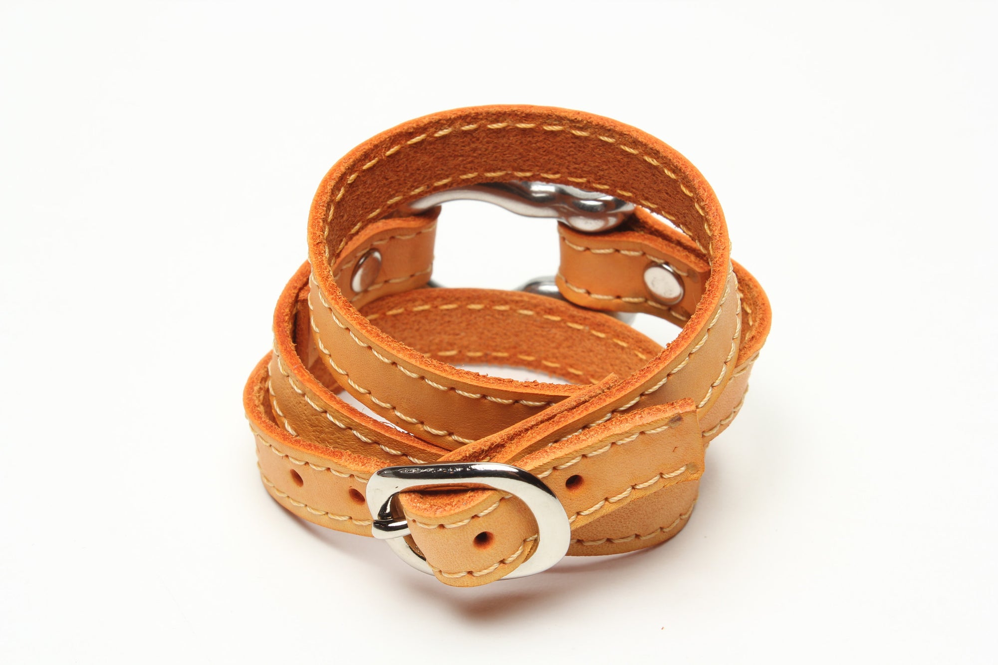 TRIPLE WRAPAROUND LEATHER BRACELET by nyet jewelry.