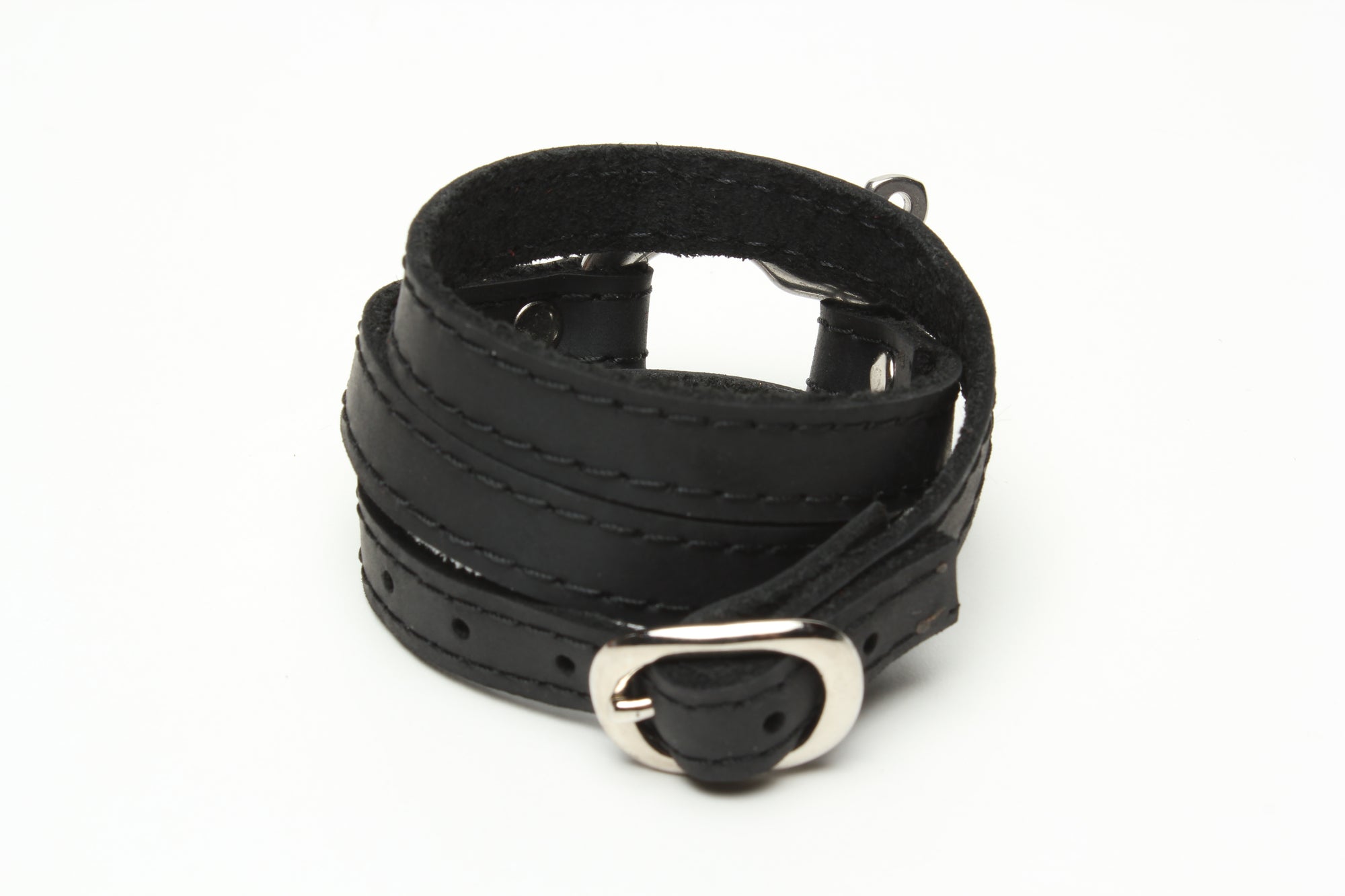 Signature Shackle Wraparound Bracelet Black by NYET Jewelry