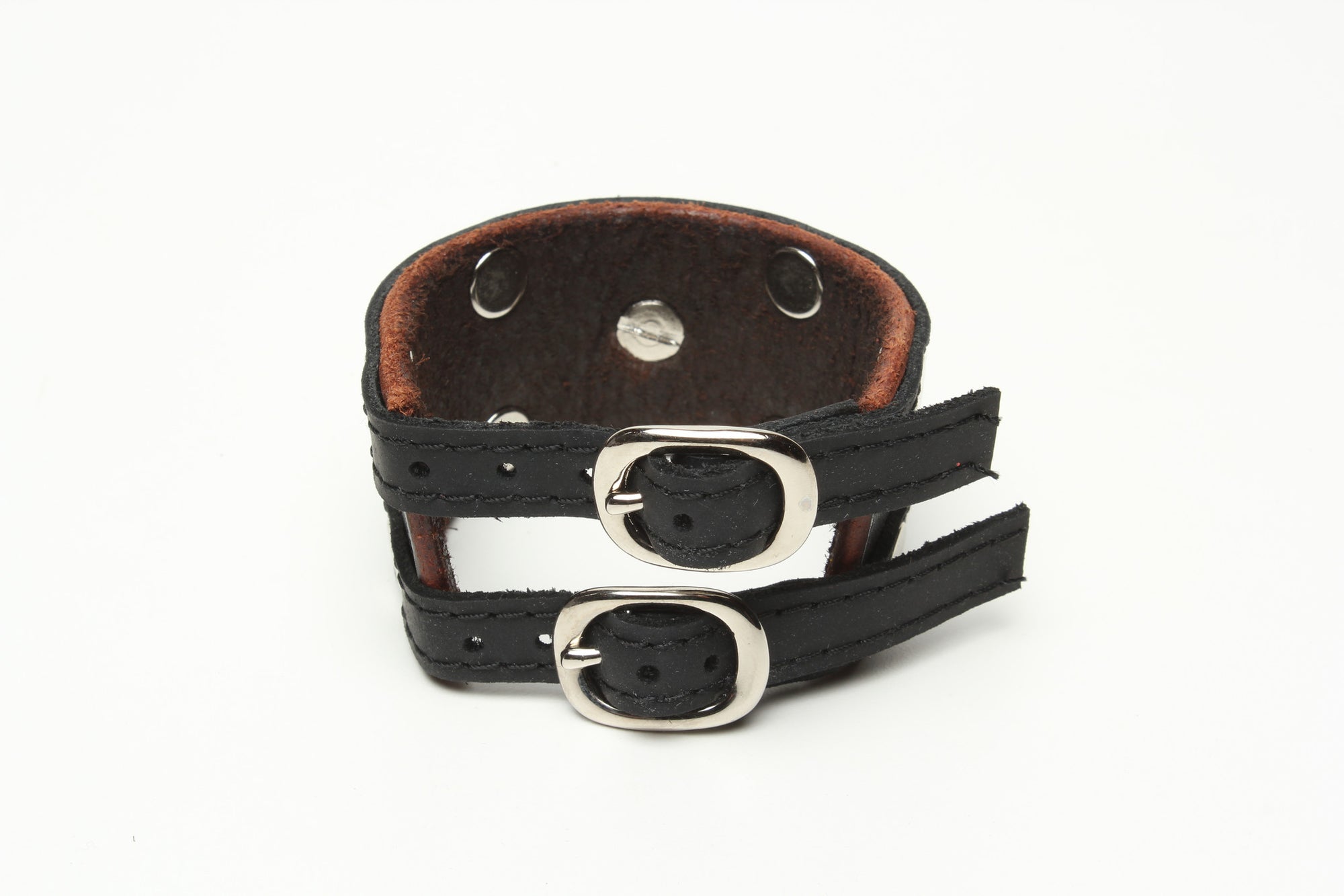 LATIGO CUFF WITH BISON CONCHO by nyet jewelry.