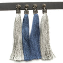 chinoiserie choker leather and silk tassels by NYET Jewelry