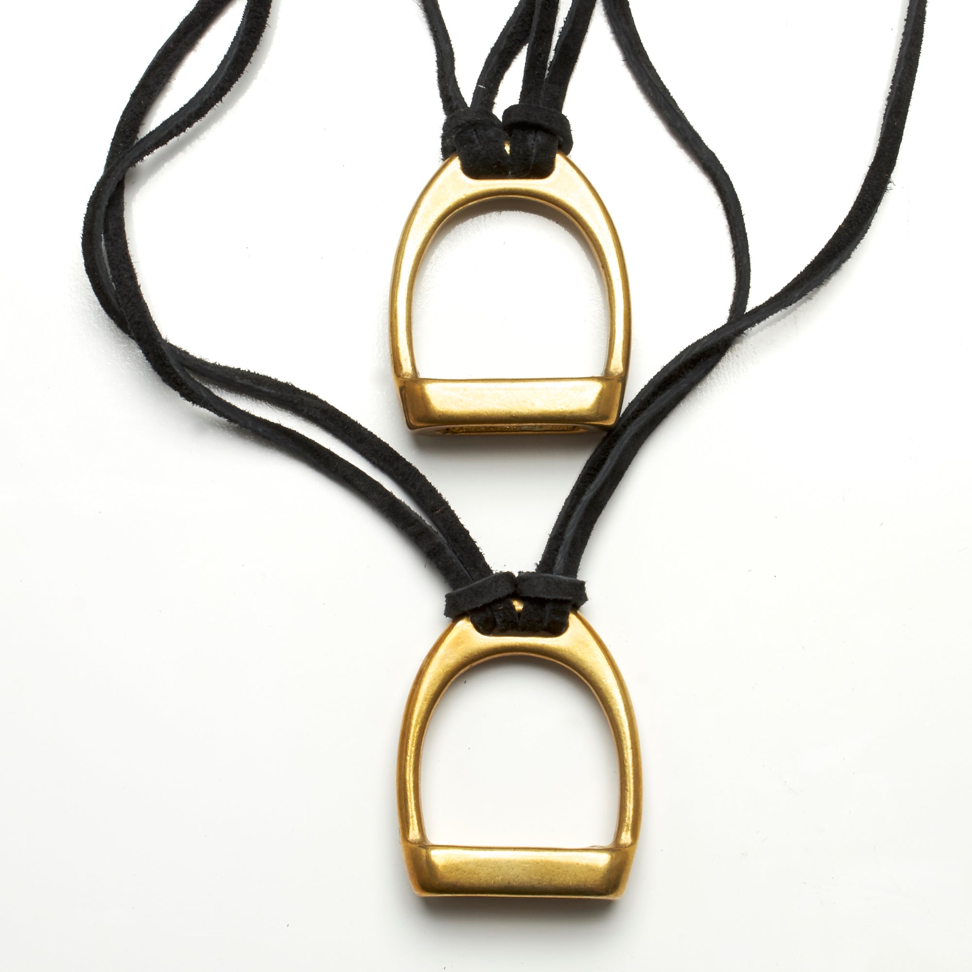 STIRRUP AND SUEDE NECKLACE BY NYET JEWELRY.