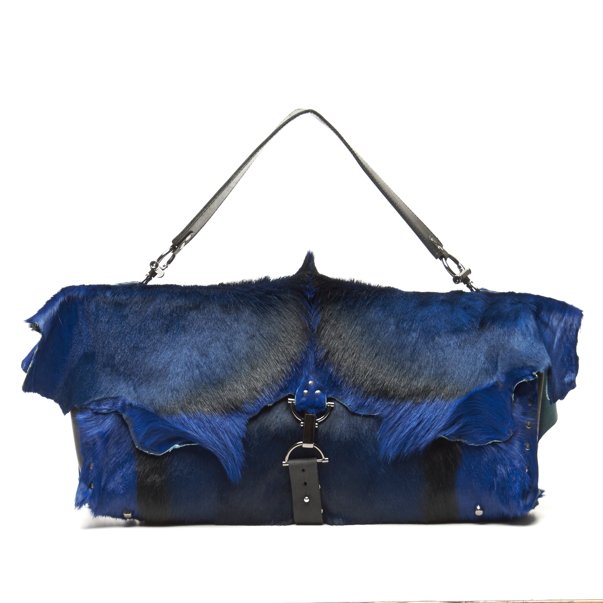 BRIGHTLY DYED SPRINGBOK OVERSIZED BAG BY NYET JEWELRY