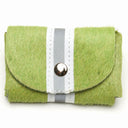 GRASS GREEN HAIR-ON COWHIDE 2-COMPARTMENT WALLET WITH SNAP CLOSURE. By NYET Jewelry.
