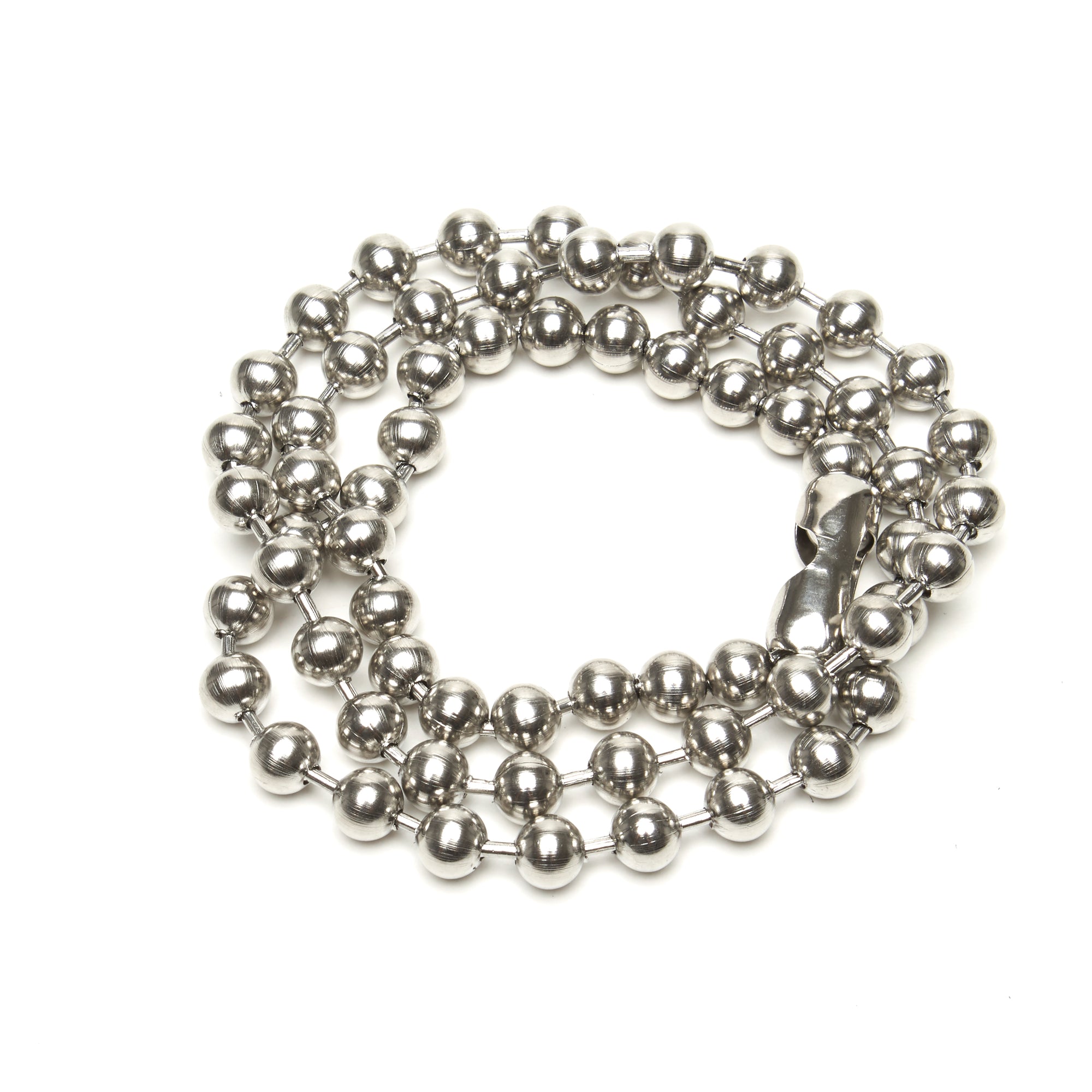 8-MM THICK STAINLESS STEEL BALL CHAIN NECKLACE. BY NYET JEWELRY.