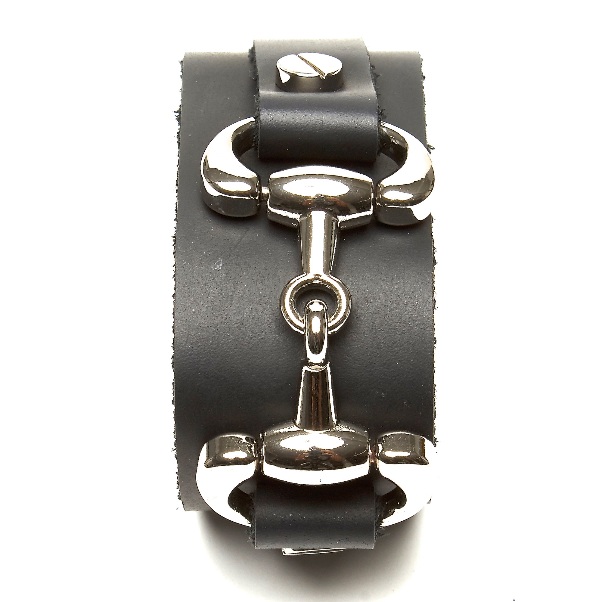 equestrian cuff black by nyet jewelry