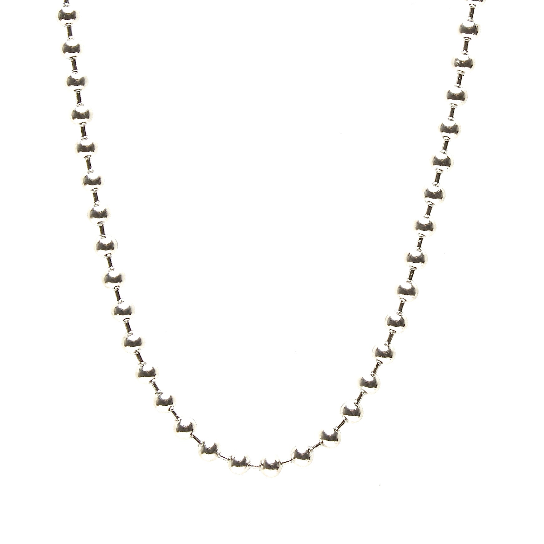 8-MM THICK STAINLESS STEEL BALL CHAIN NECKLACE. BY NYET JEWELRY.