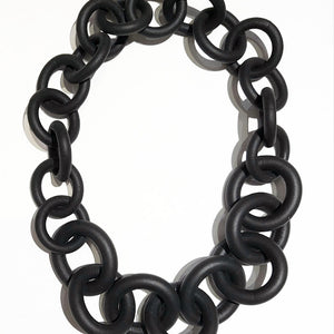 Simple rubber necklace by Nyet Jewelry