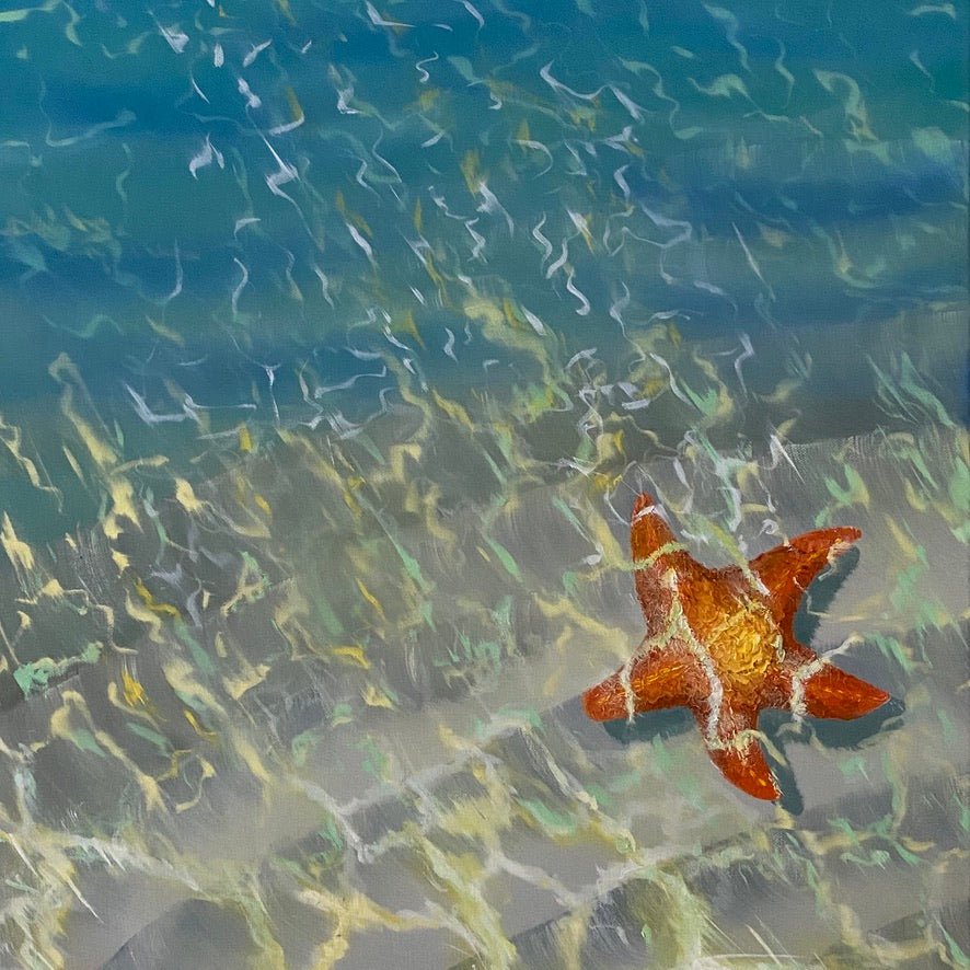 SEA STAR BY THE SHORE PAINTING. by NYET Jewelry  Edit alt text square shot
