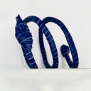 DEERSKIN WRAPPED LEATHER SNAKE BRACELET. by NYET Jewelry.