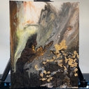 Cherry blossom tree in the center of the earth acrylic painting by D Pontvieux overall view.