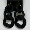 Rubber Ring Earrings with Plastic Chain Link (Assorted Colors)