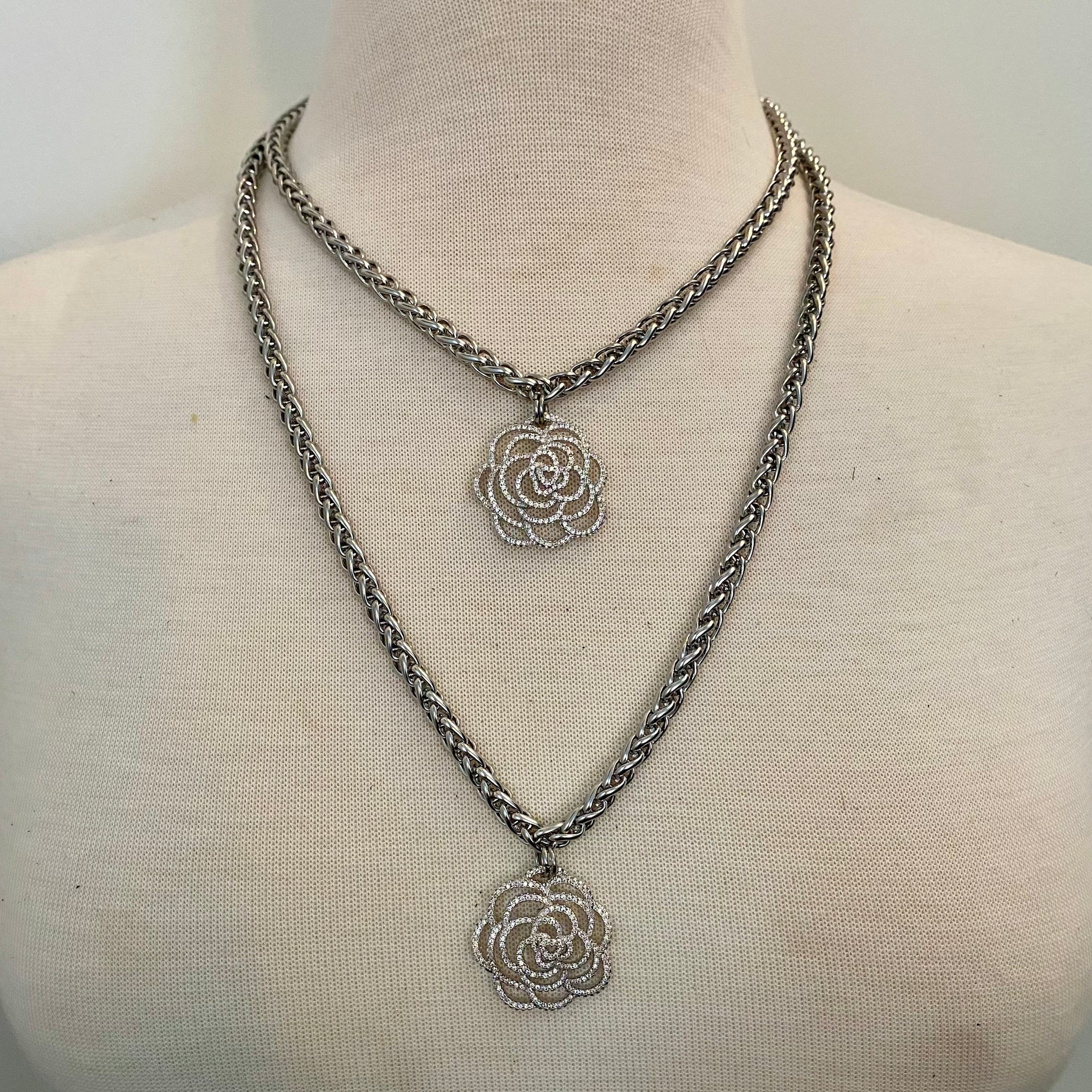 Camellia necklace by Nyet Jewelry  Edit alt text