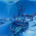 SHIPWRECK IN THE BAHAMAS PRIGINAL PAINTING. by Delphine Pontvieux