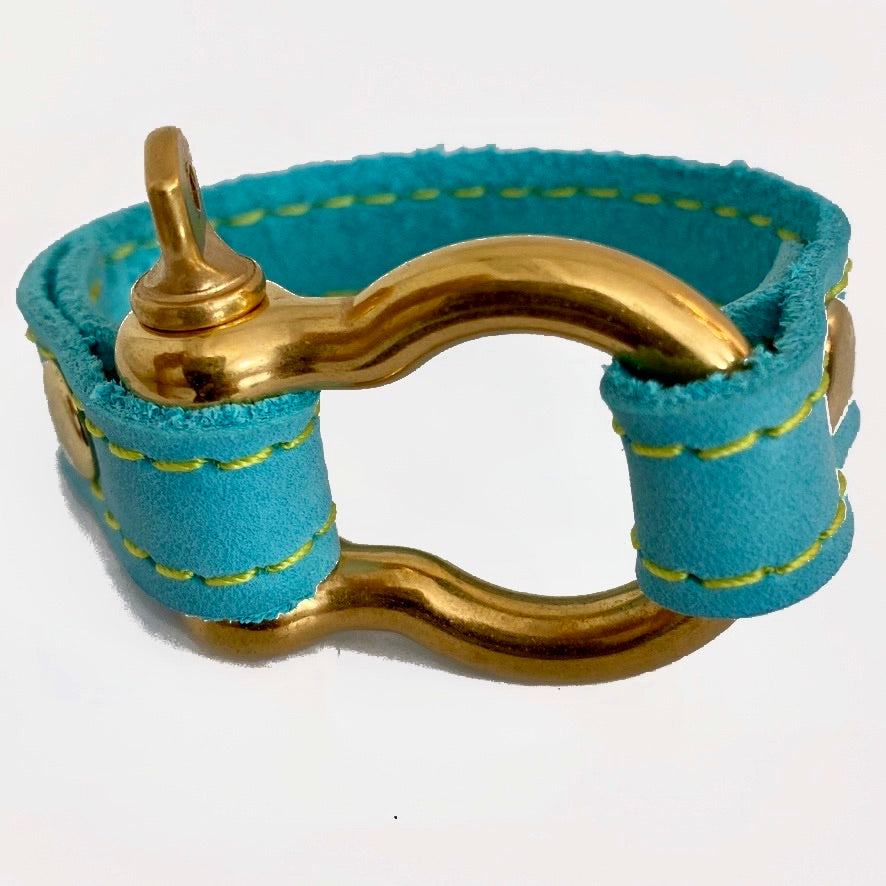 Signature aqua gold bracelet by NYET Jewelry