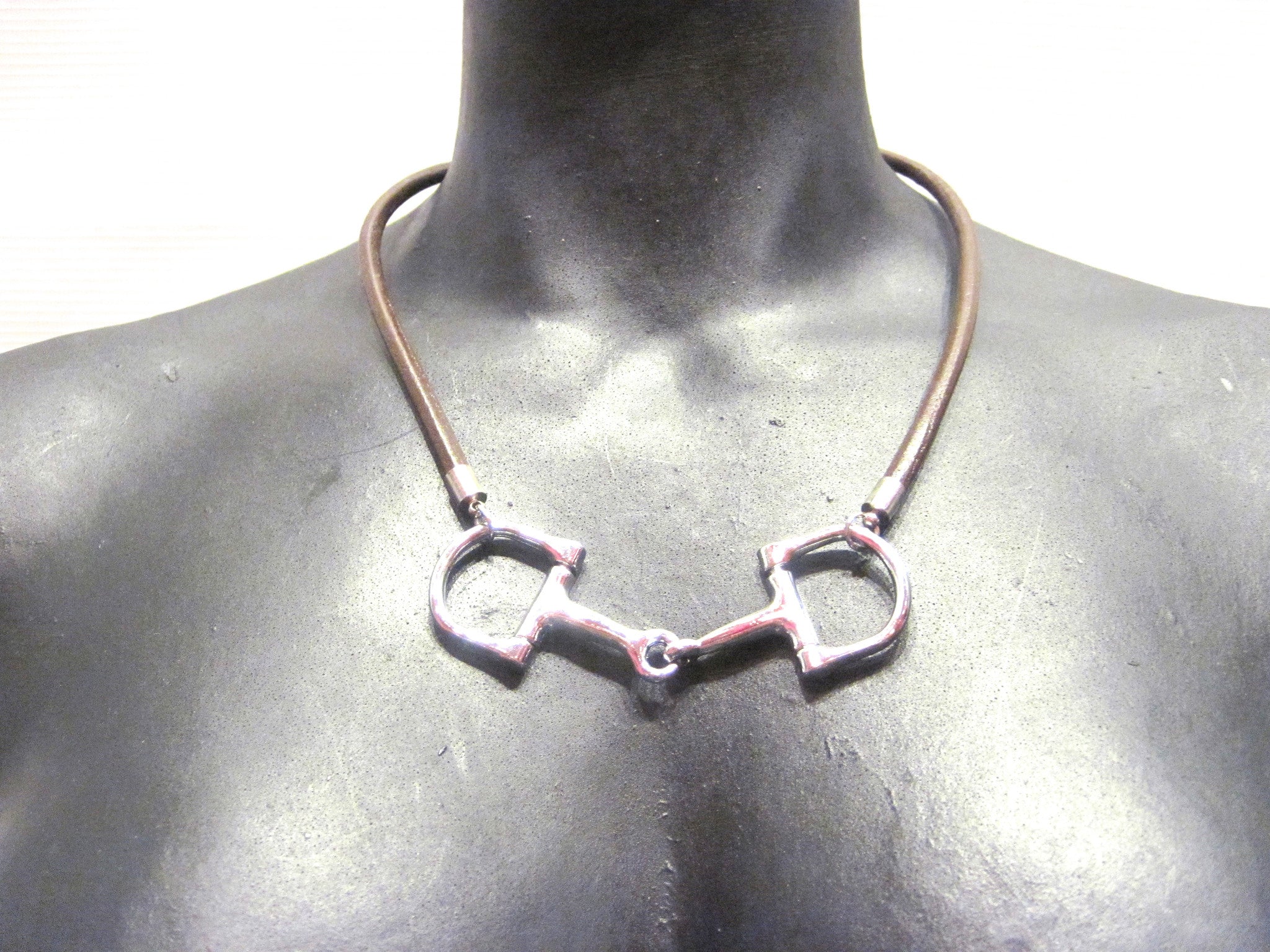 equestrian horse bit choker necklace by nyet jewelry.