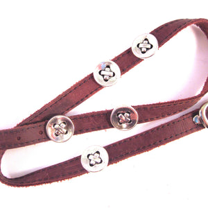 LEATHER WRAPAROUND WITH FIVE METAL BUTTONS by nyet jewelry.