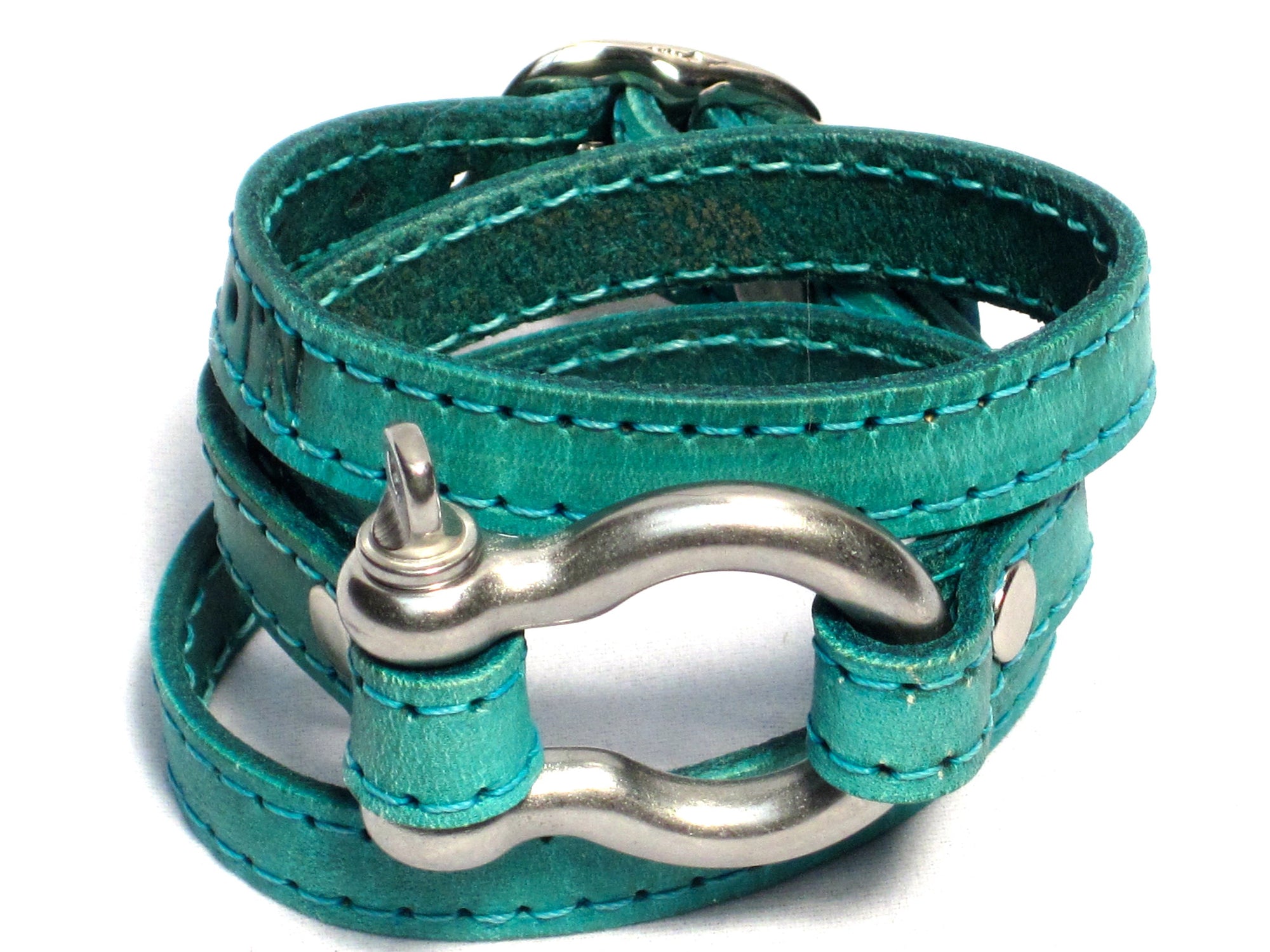 TRIPLE WRAPAROUND LEATHER BRACELET by nyet jewelry.