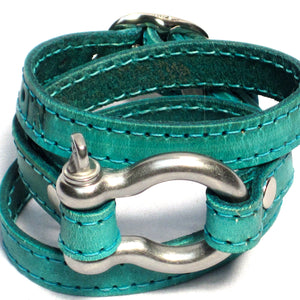 TRIPLE WRAPAROUND LEATHER BRACELET by nyet jewelry.