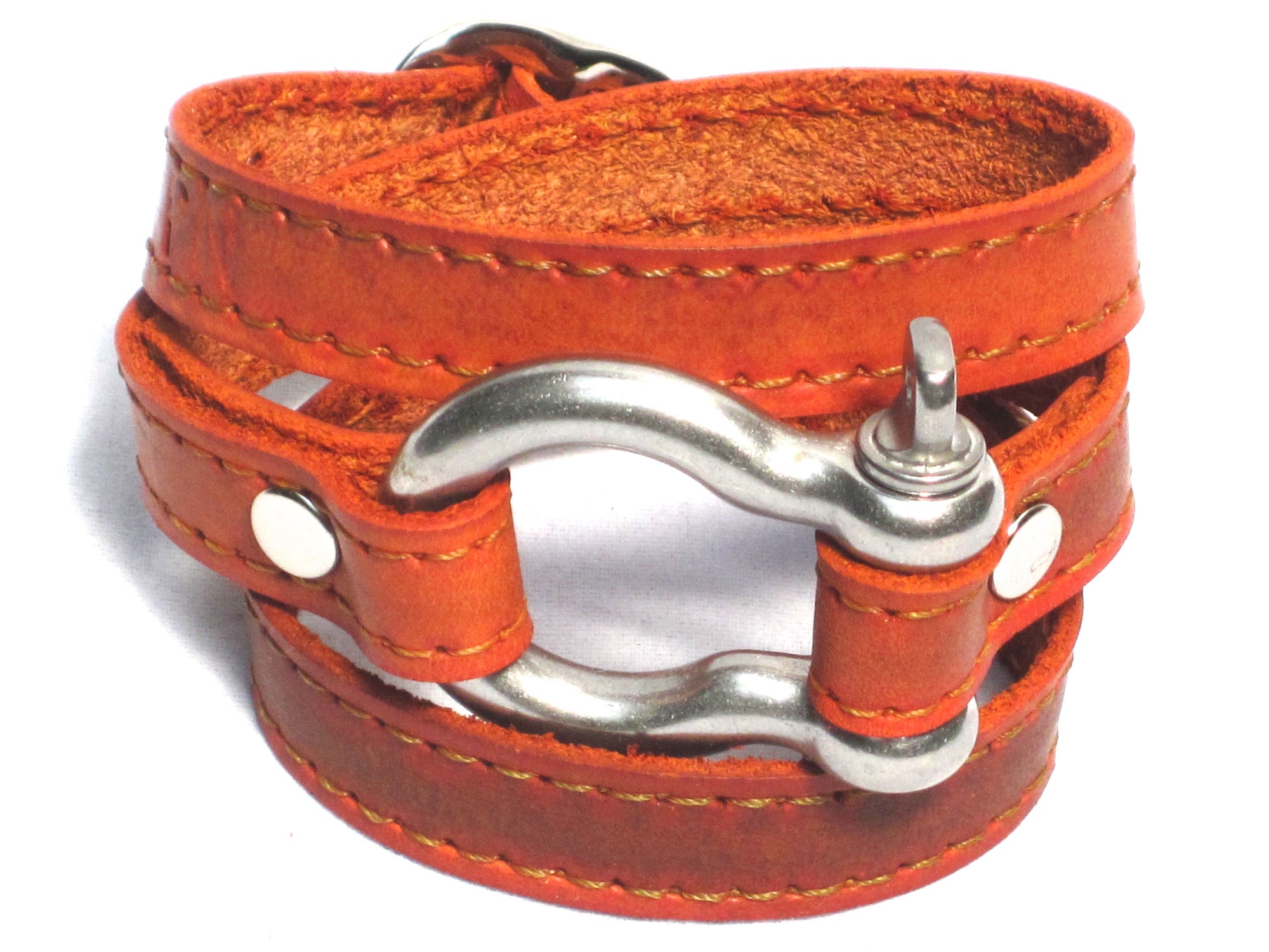 TRIPLE WRAPAROUND LEATHER BRACELET by nyet jewelry.