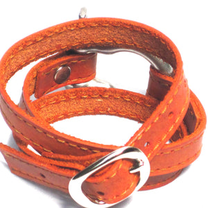 TRIPLE WRAPAROUND LEATHER BRACELET by nyet jewelry.