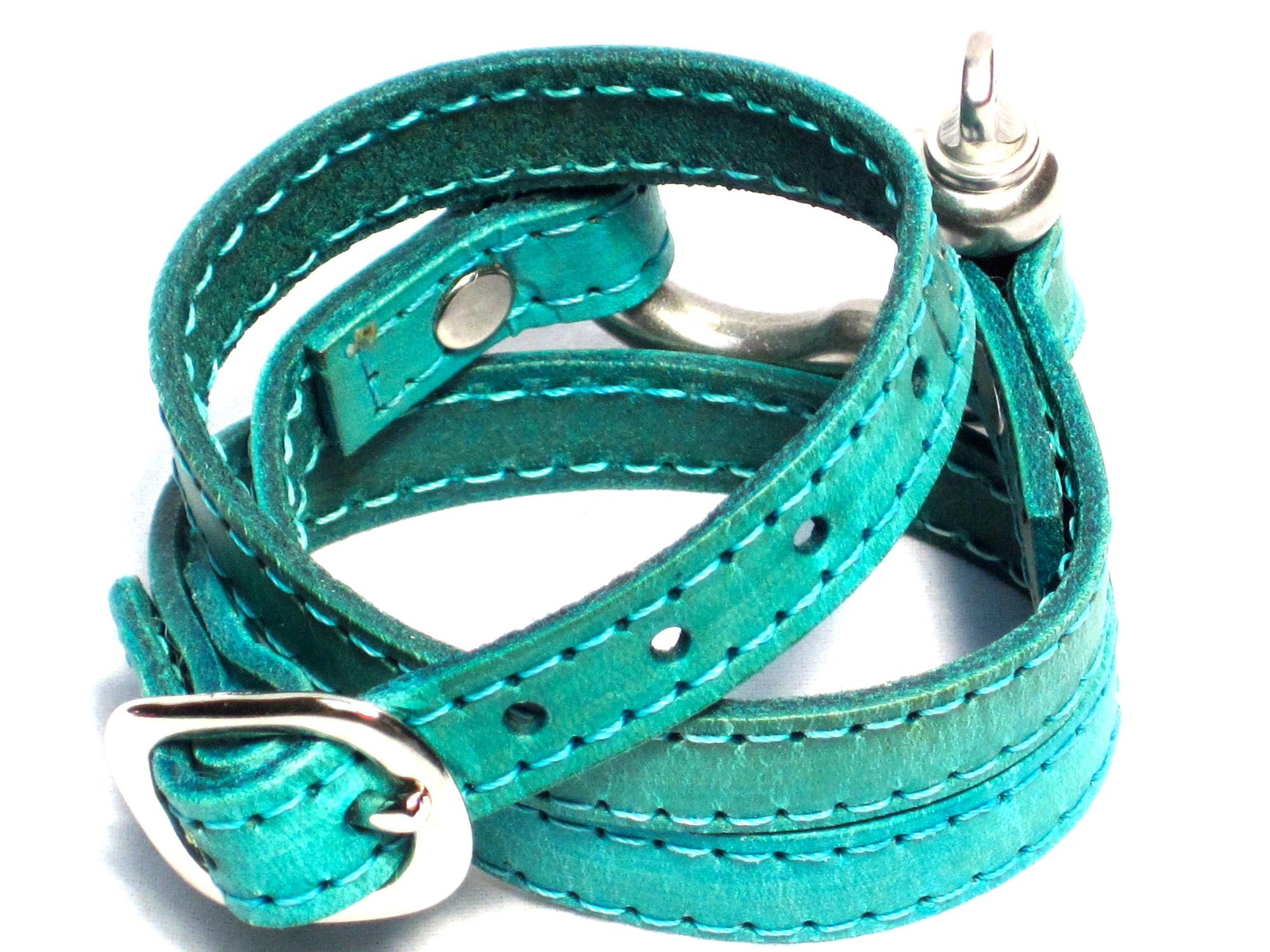 TRIPLE WRAPAROUND LEATHER BRACELET by nyet jewelry.