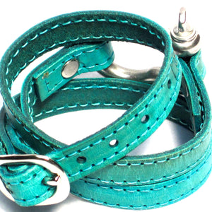 TRIPLE WRAPAROUND LEATHER BRACELET by nyet jewelry.