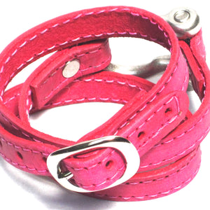 TRIPLE WRAPAROUND LEATHER BRACELET by nyet jewelry.