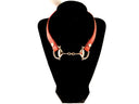 xxxxxxLEATHER CHOKER NECKLACE WITH D-RING HORSE BIT PENDANT by nyet jewelry 