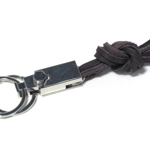 Leather knot key chain by nyet jewelry.