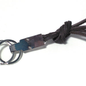 Leather knot key chain by nyet jewelry.