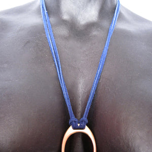 STIRRUP AND SUEDE NECKLACE BY NYET JEWELRY.