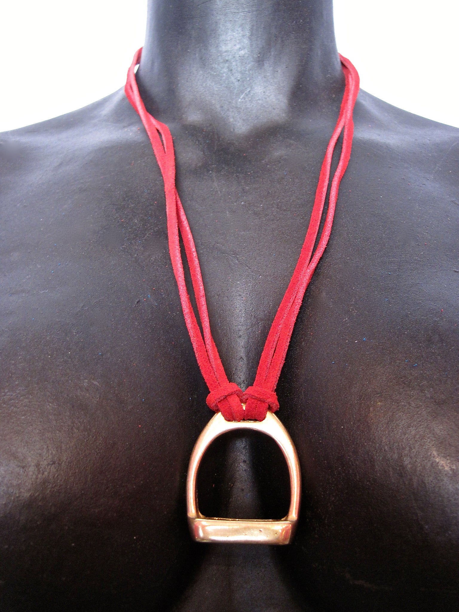 STIRRUP AND SUEDE NECKLACE BY NYET JEWELRY.