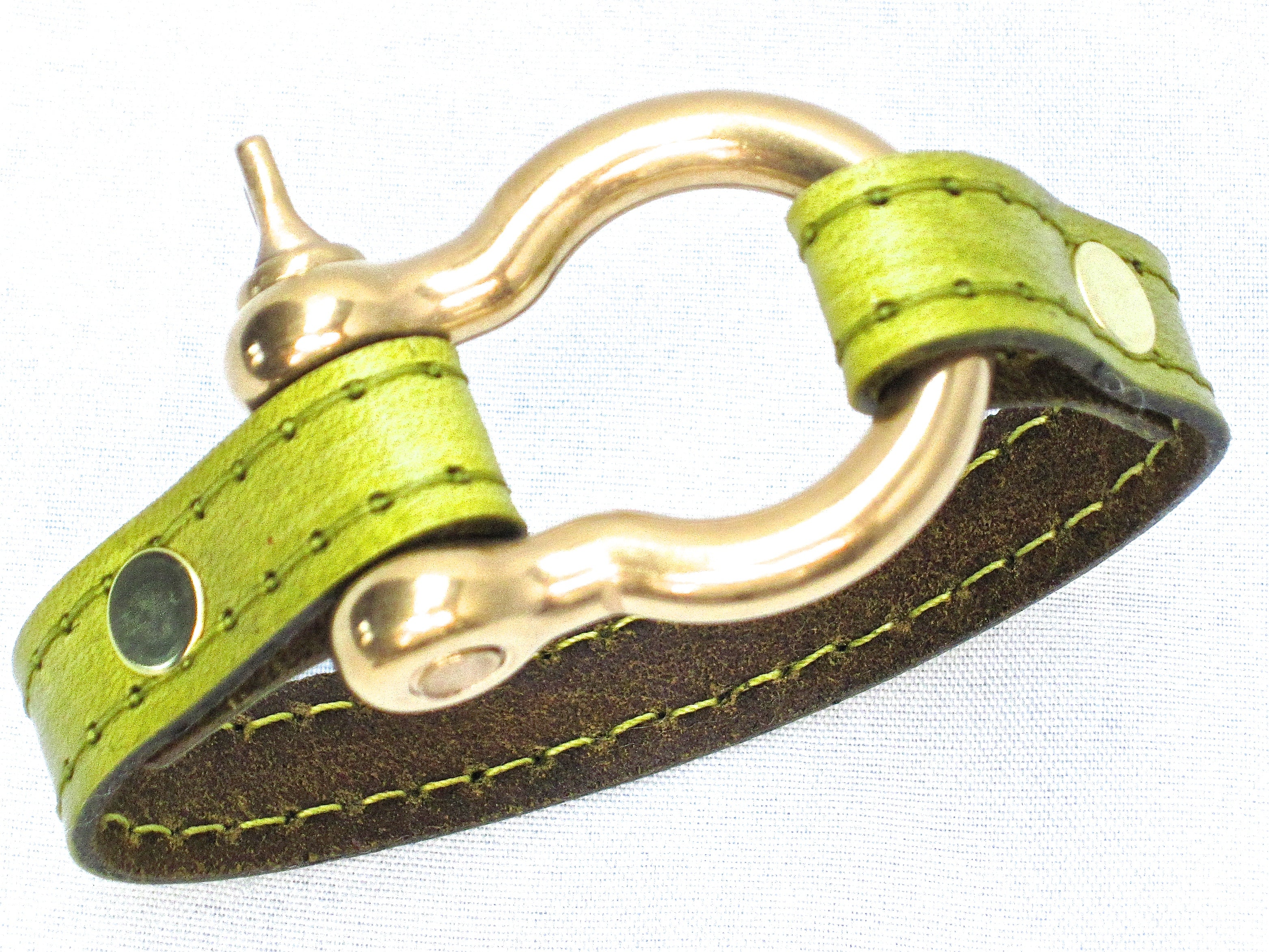 Nyet jewelry Signature Gold Bracelet Chartreuse