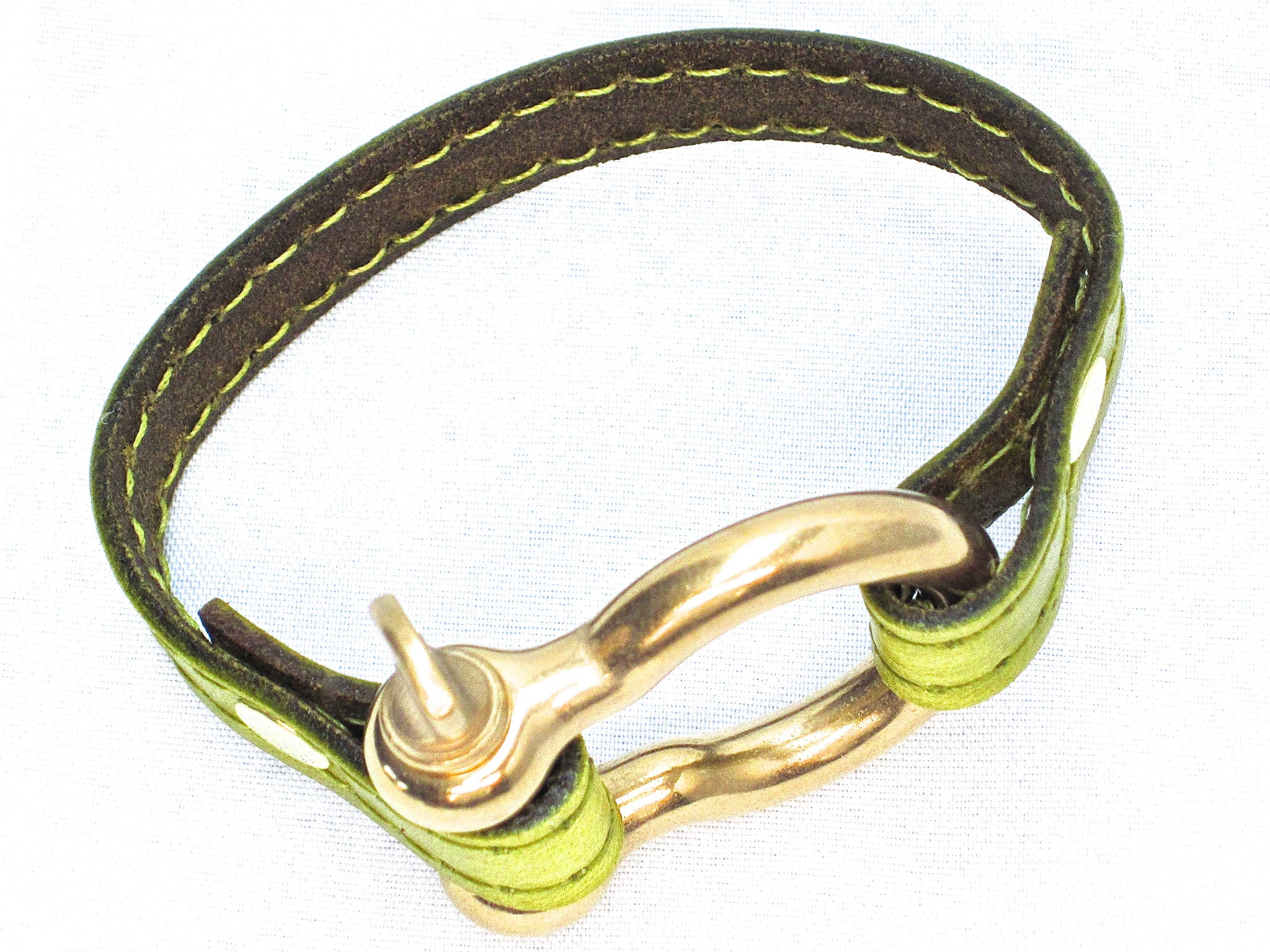 Nyet jewelry Signature Gold Bracelet Chartreuse by nyet jewelry